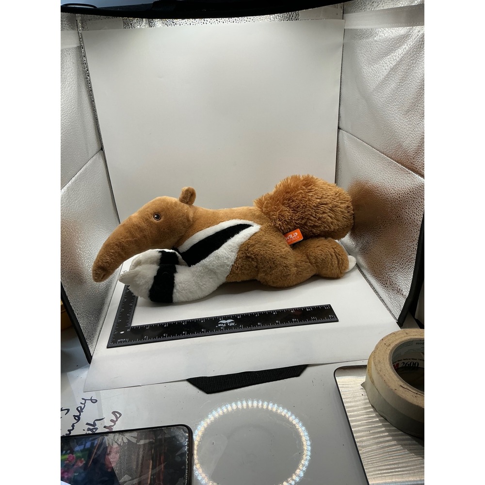 Wild Republic Anteater Plush Stuffed Animal Brown Black White 12 Inch Toy